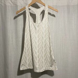 Nike dry-fit digital camo / cable stitch tank top, cream and white, Small